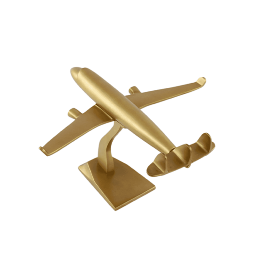 Aeroplane on Stand - Gold image 0